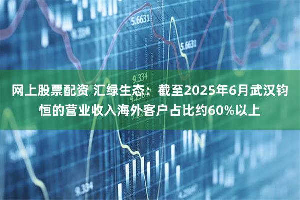 网上股票配资 汇绿生态：截至2025年6月武汉钧恒的营业收入海外客户占比约60%以上
